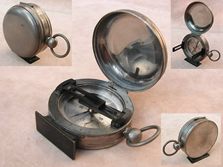 Vintage combined compass / clinometer with sight vanes folded
